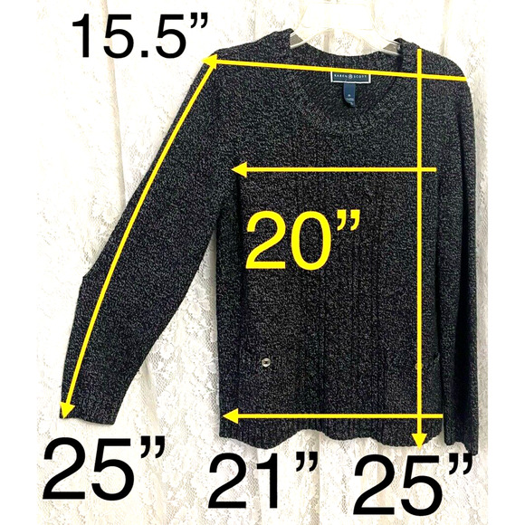 Karen Scott Women's Size M Brown Crew Neck Pullover Sweater 2 packets Pre-Owned - Picture 8 of 8